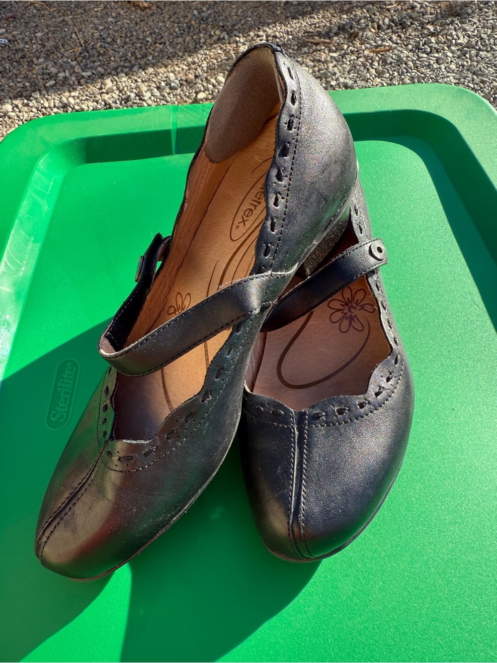 Dexter Black Mary Jane Heeled Shoes with Strap Women’s Sz 7